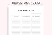 Travel Packing List, a Stationery Template by M9 Design (Thumbnail 1 of 5)