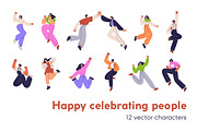 People jumping, celebrating success, a Person Illustration by Good Studio (Thumbnail 1 of 8)