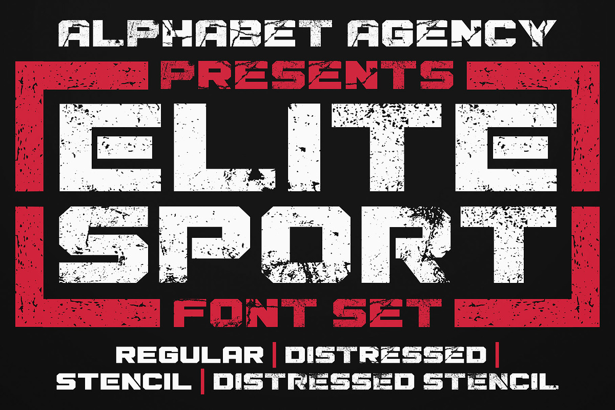 ELITE SPORT FONT SET, a Sans Serif Font by Alphabet Agency (Photo 1 of 13)