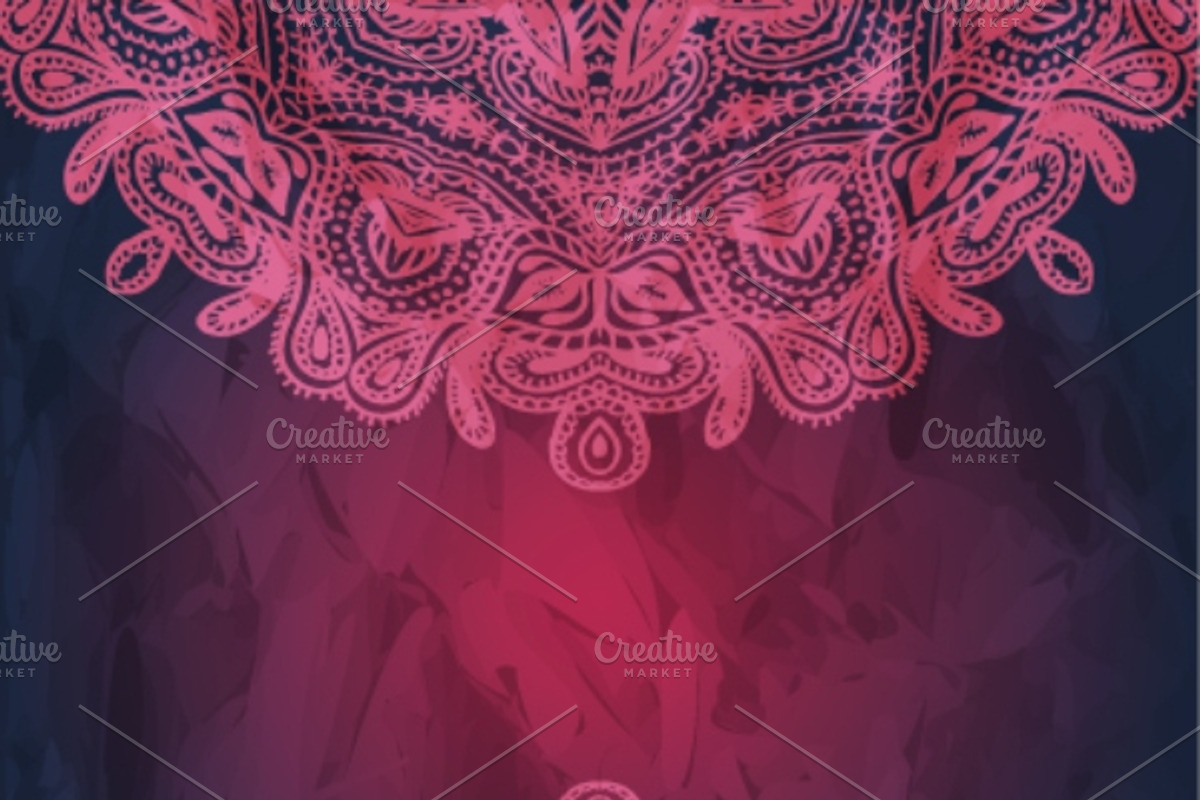 Hand drawn vector lacy round shapes, an Illustration by CreativeJourney (Photo 3 of 3)