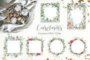 Vintage Christmas Watercolor clipart, a Seasonal Illustration by Yuliya Derbisheva (Thumbnail 5 of 14)