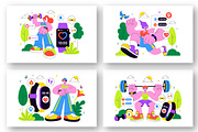 10 Smart Wearable Fitness Band, a Technology Illustration by denayunebgt (Thumbnail 2 of 4)