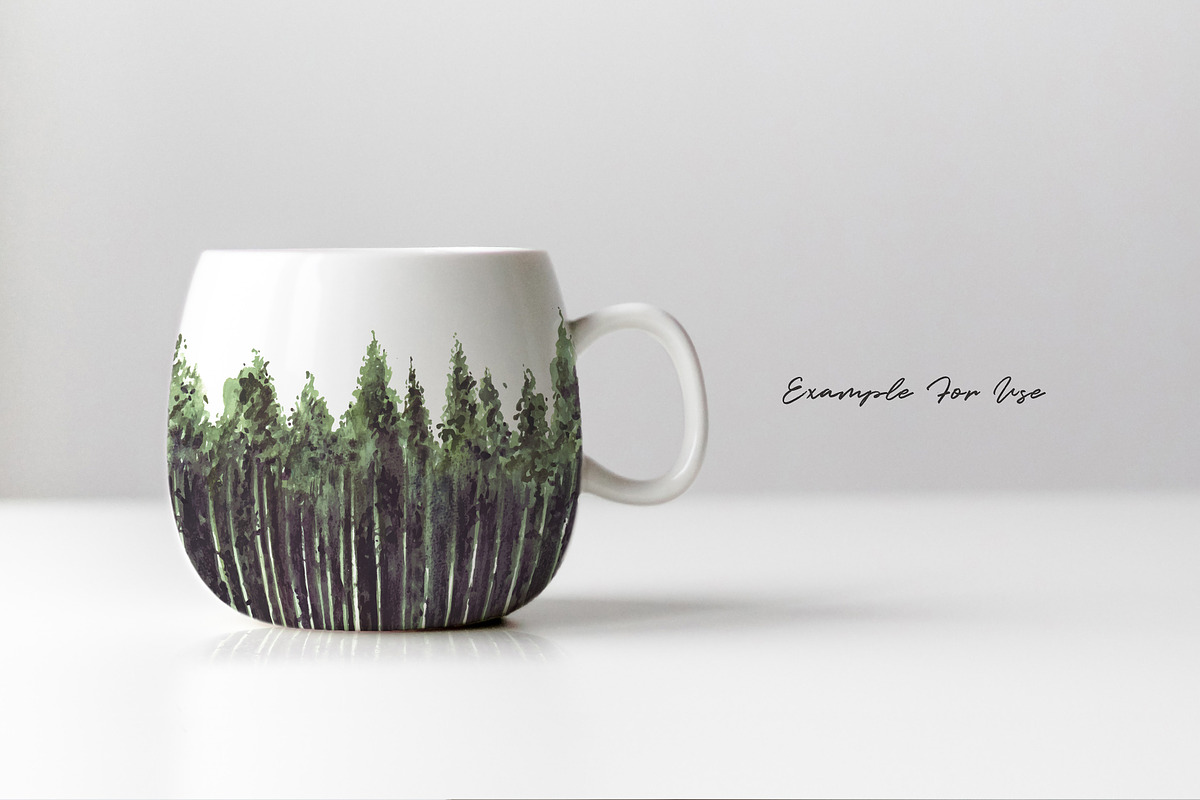 Watercolor Pine Trees & Lake, an Illustration by Yorda Studio (Photo 12 of 13)
