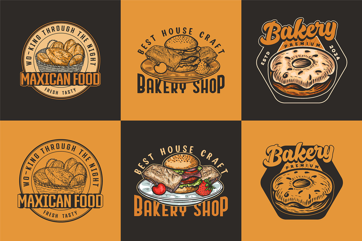 Bakery vintage hand-drawn logo, a Branding & Logo Template by Billah Hub