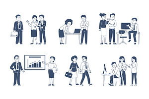 Business communication scenes, a Person Illustration by LadadikArt