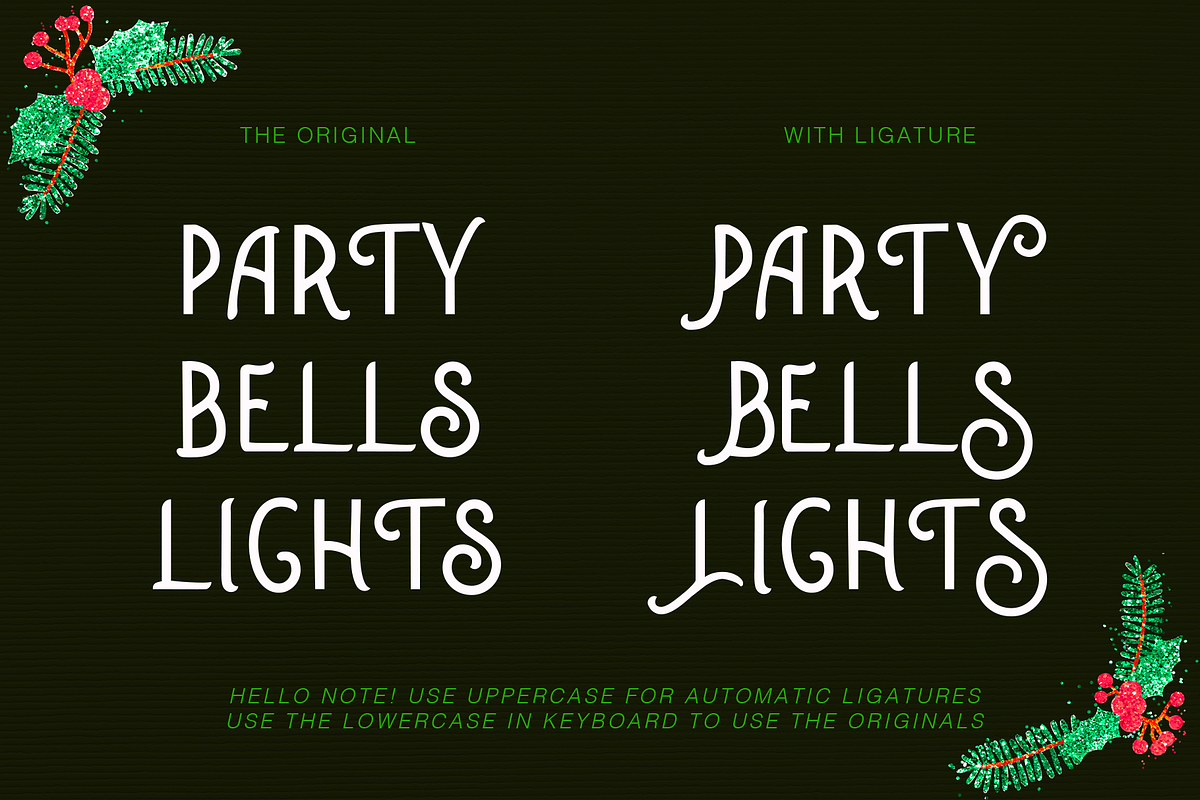Snow Lits Christmas Holiday Display, a Font by Cloverons (Photo 6 of 13)