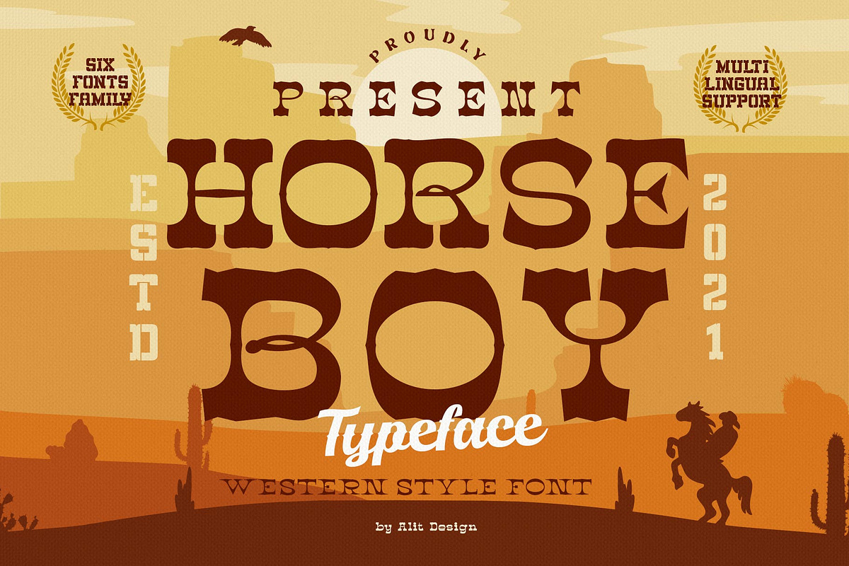 Horse Boy Typeface, a Serif Font by alit design (Photo 1 of 18)