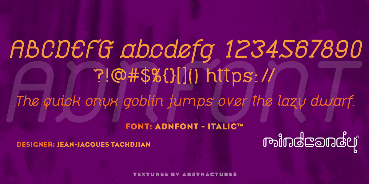 Adnfont™, a Sans Serif Font by MINDCANDY (Photo 2 of 6)
