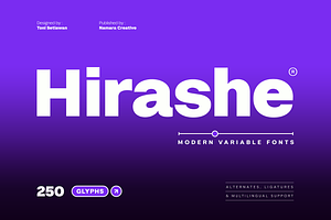 Hirashe - Modern Variable Fonts