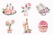 Watercolor Rose Relaxation Clipart, an Illustration by Design Market (Thumbnail 4 of 4)