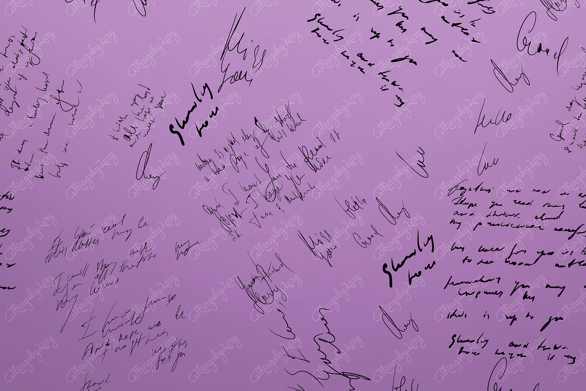 18 Seamless Black Handwriting PNG, a Pattern Graphic by ThingsbyLary (Photo 8 of 10)