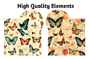 Vintage Butterflies Seamless Pattern, a Pattern Graphic by Gloria Designed It (Thumbnail 5 of 5)
