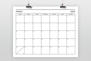 2024 Basic 8.5 X 11 Inch Calendar