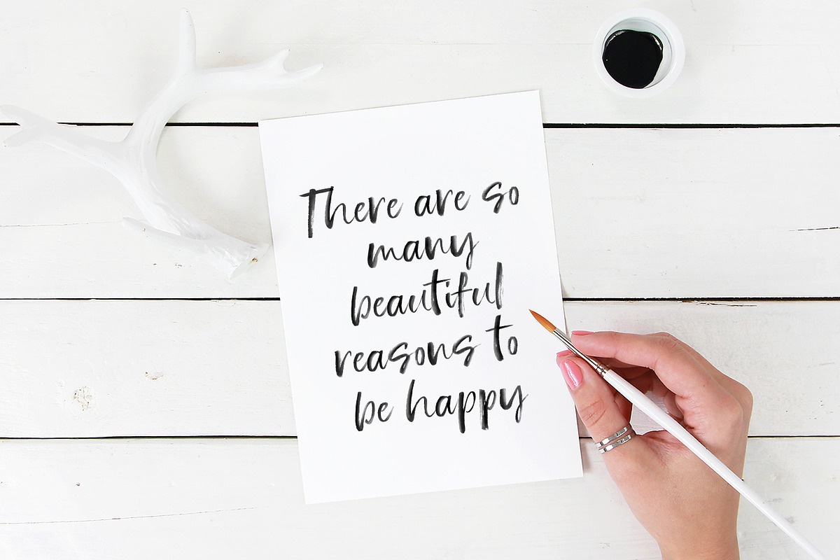 SpringRain SVG watercolor brush font, a Script Font by Angele Kamp (Photo 5 of 9)