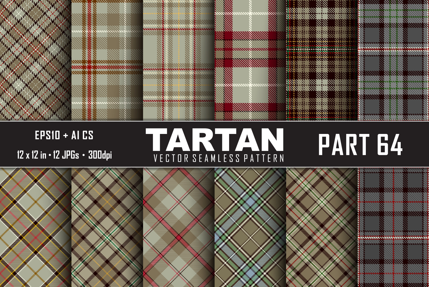 Seamless Tartan Pattern. Part–64, a Pattern Graphic by Vectorchoice