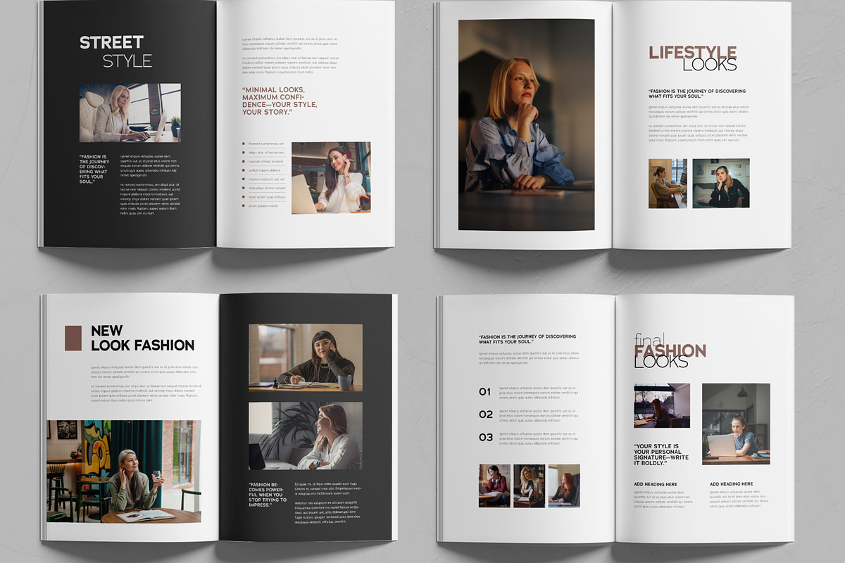 Look Book Layout for Fashion Catalog, a Brochure Template by MightyDesign (Photo 3 of 6)