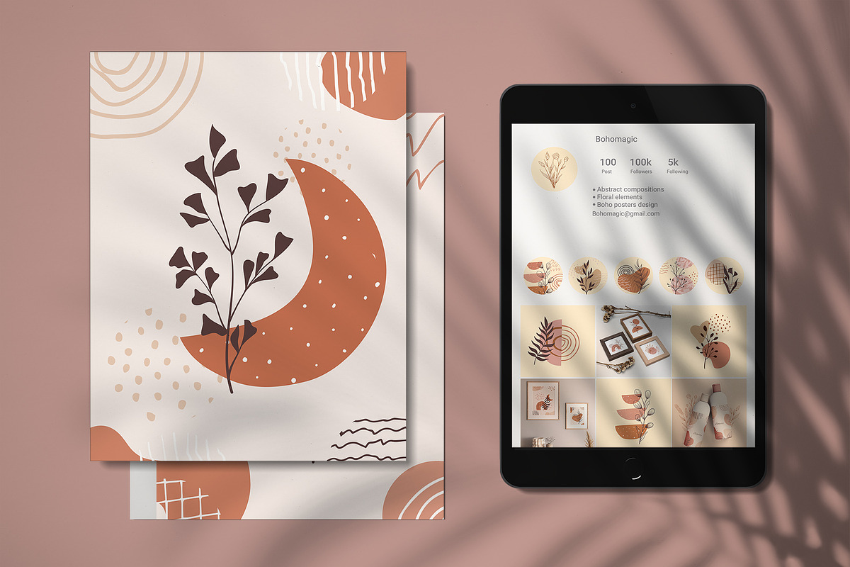 Minimalism boho art, a Background Graphic by roskque (Photo 8 of 19)
