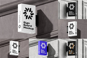 Signboard Vertical Mock-up, an Advertising Mockup by zippypixelstudio