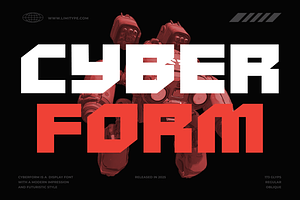 Cyberform - Futuristic Font, a Sans Serif Font by limitype