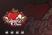 Apple Juice Mascot Logo Template, a Branding & Logo Template by HasnainGFX (Thumbnail 1 of 3)