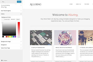 Alluring WordPress Theme