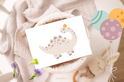 Dinosaur Birthday Clipart, an Animal Illustration by JulzaArt (Thumbnail 4 of 6)