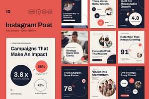 Campaign Performance Social Media, a Social Media Template by Pitchlook.Studio