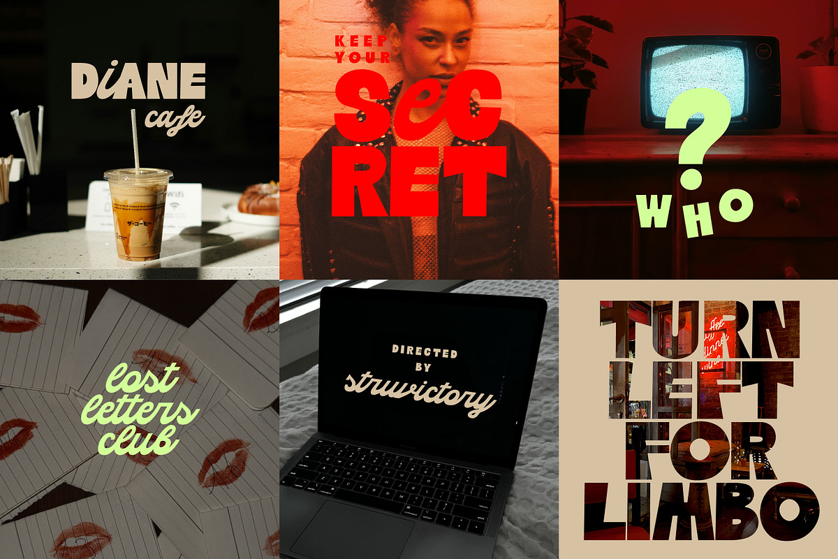 Highway Motel Retro Vibe Sans Script, a Script Font by Struvictory.art (Photo 2 of 10)