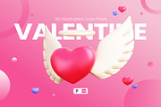 Valentine - 3D Illustration Icon Pac, an Emoji Icon by Creative Perspective (Thumbnail 1 of 6)