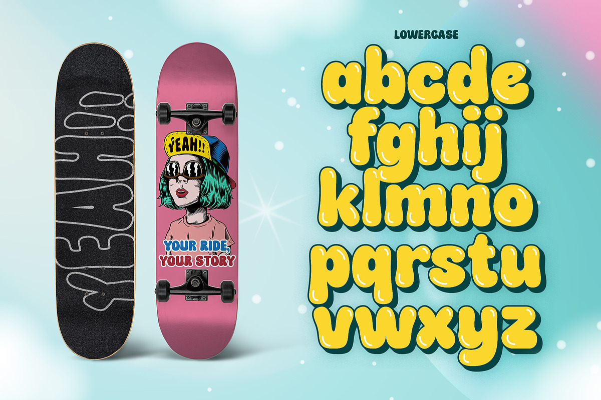 Puddy Gum - Playful Bubbly Typeface, a Sans Serif Font by agnyhasyastudio (Photo 6 of 15)