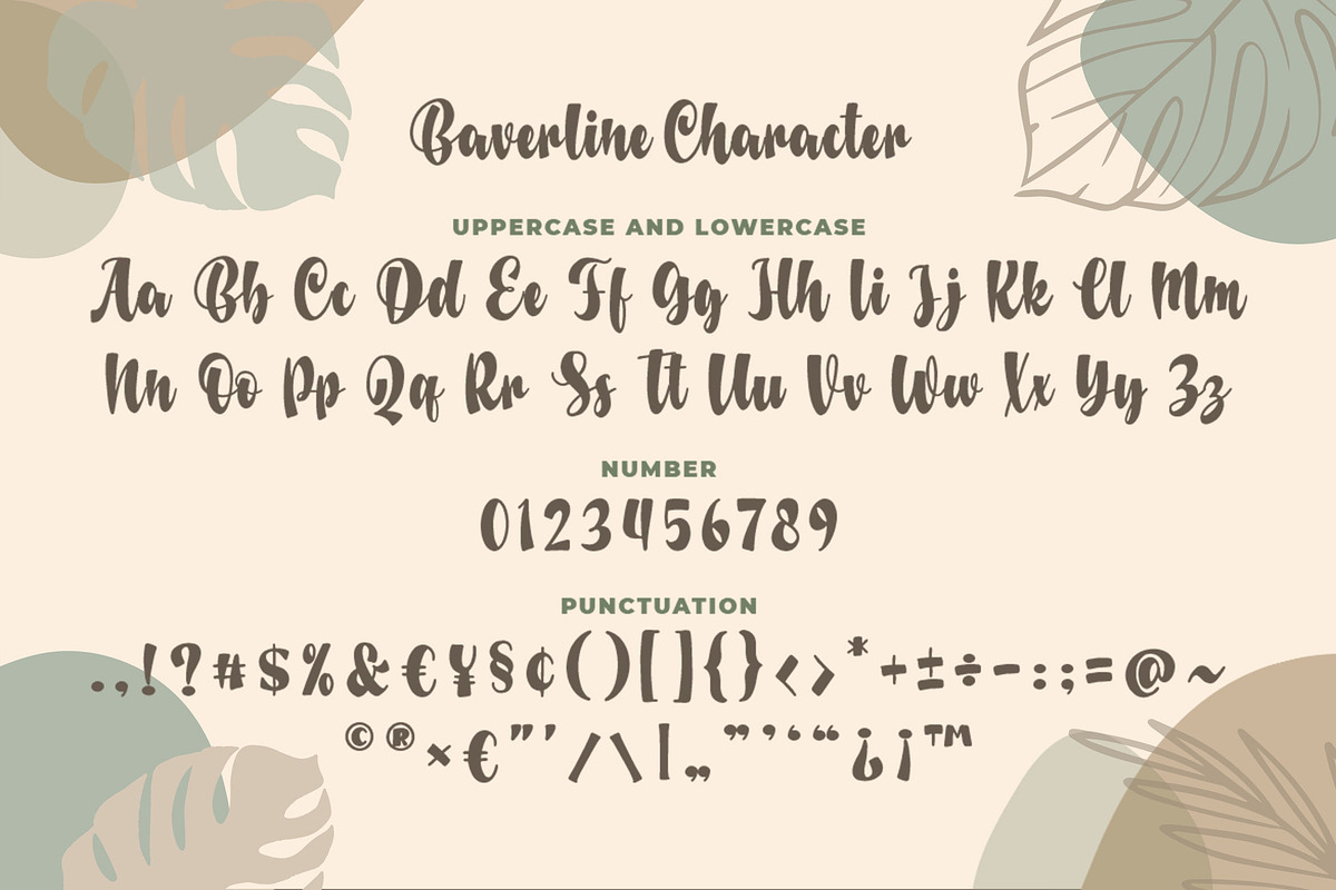 Baverline a Beauty Script Font, a Script Font by Blankids Studio (Photo 5 of 6)