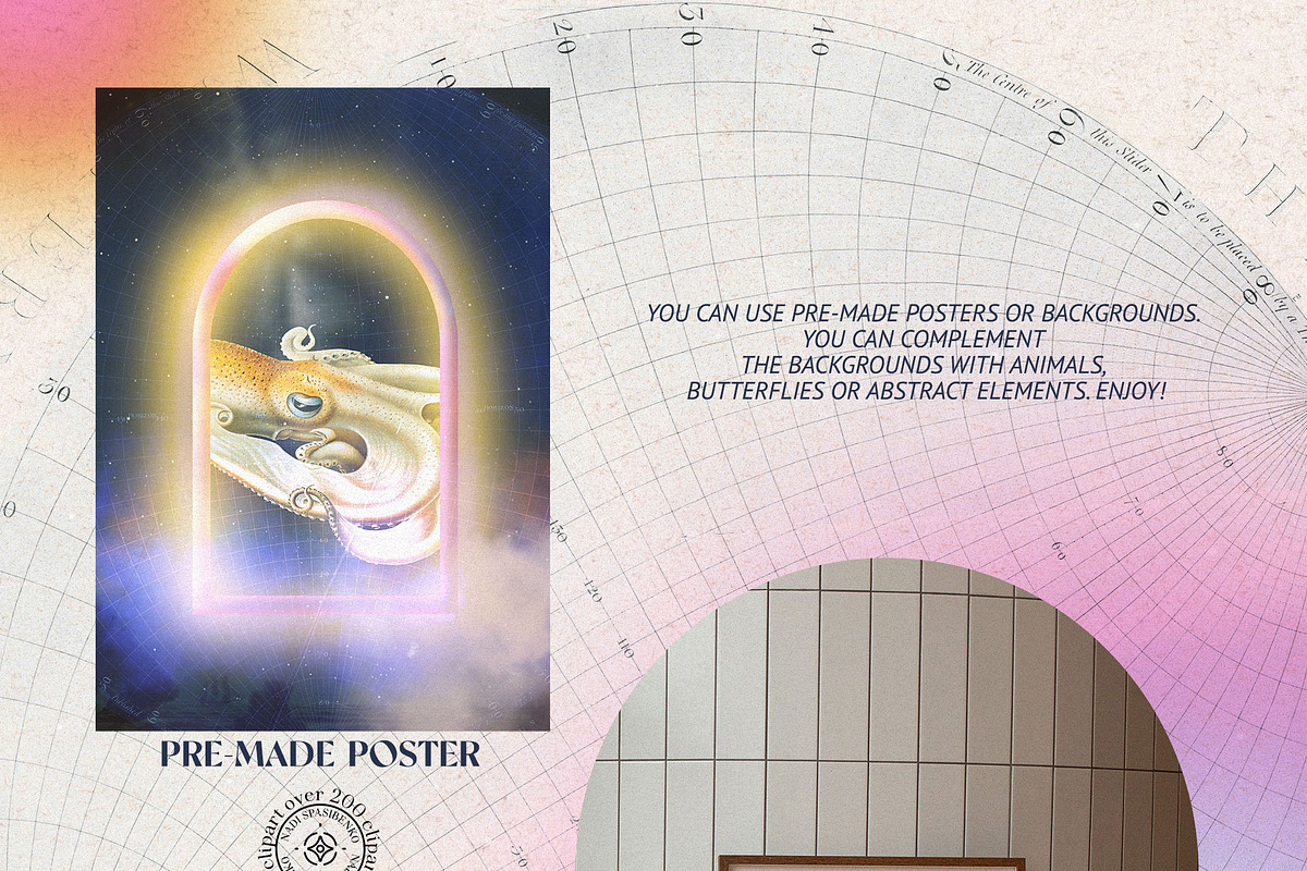 MYSTICAL RETRO COLLAGE, an Object Graphic by nadispasibenko (Photo 16 of 16)