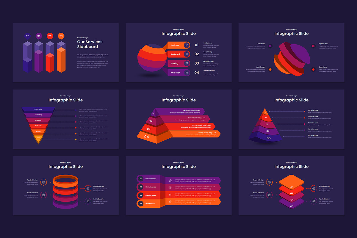 HEXA Presentation Template Design, a Presentation Template by Rocketstill (Photo 13 of 16)