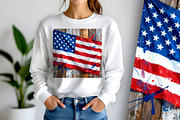 American Flag on Barn Board, a Seasonal Illustration by Sharon Schwalbe (Thumbnail 2 of 5)