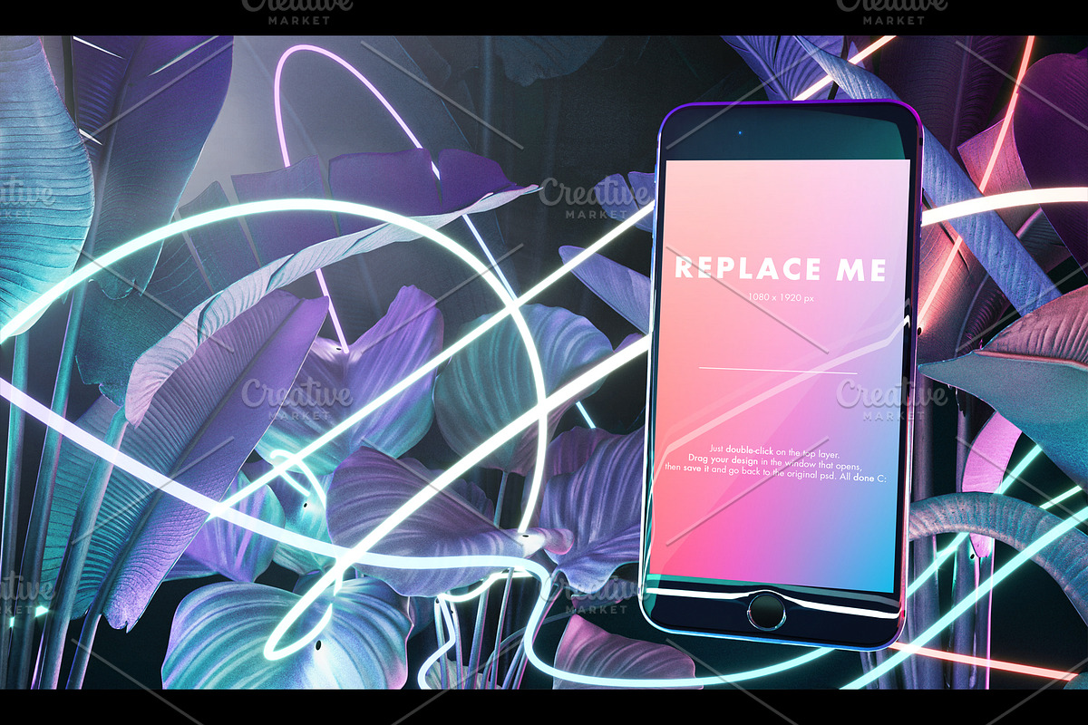 Neon Iphone Mockups Bundle, an iPhone Mockup by As Good As Possible (Photo 10 of 11)