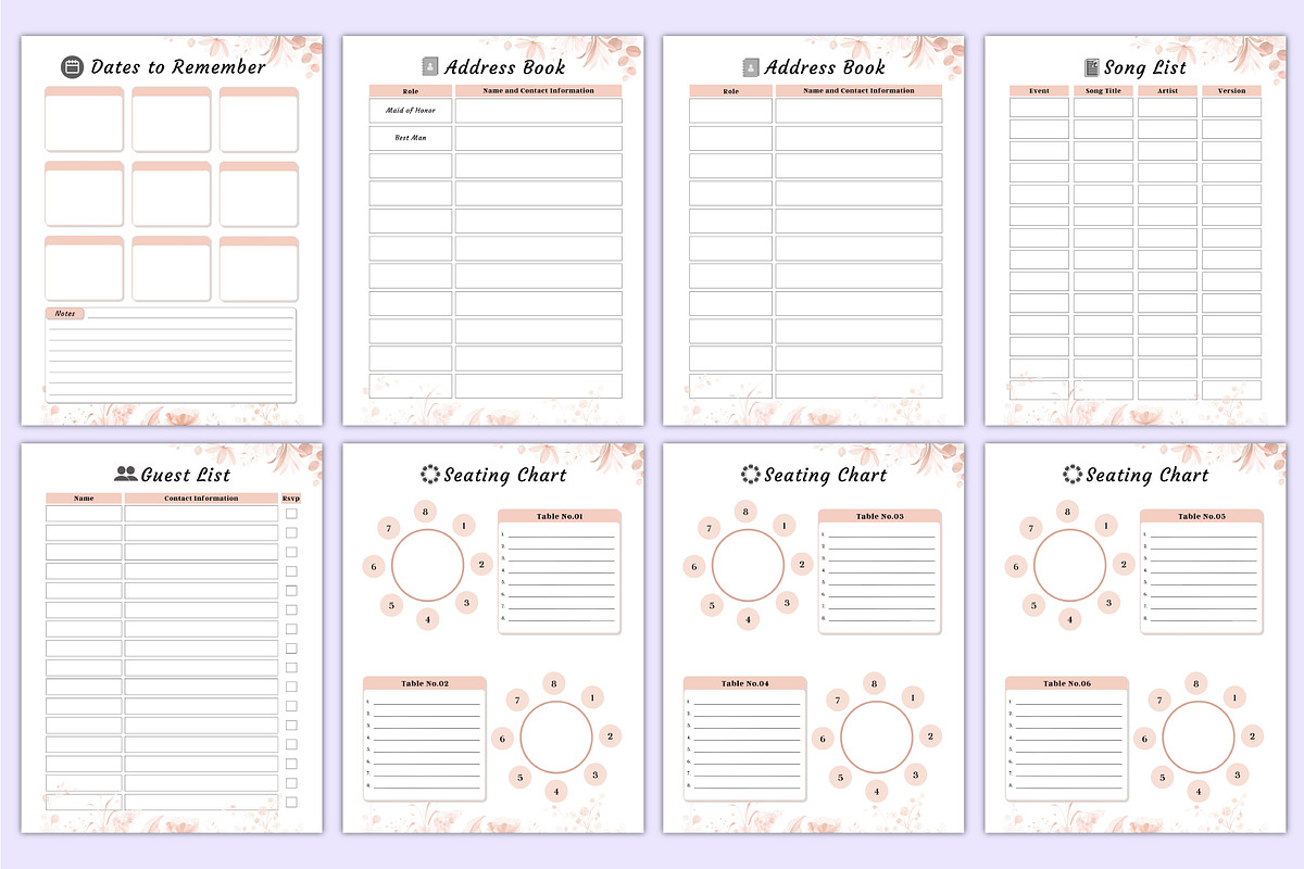 Wedding Planner Canva Template, a Stationery Template by Mustafiz (Photo 3 of 5)