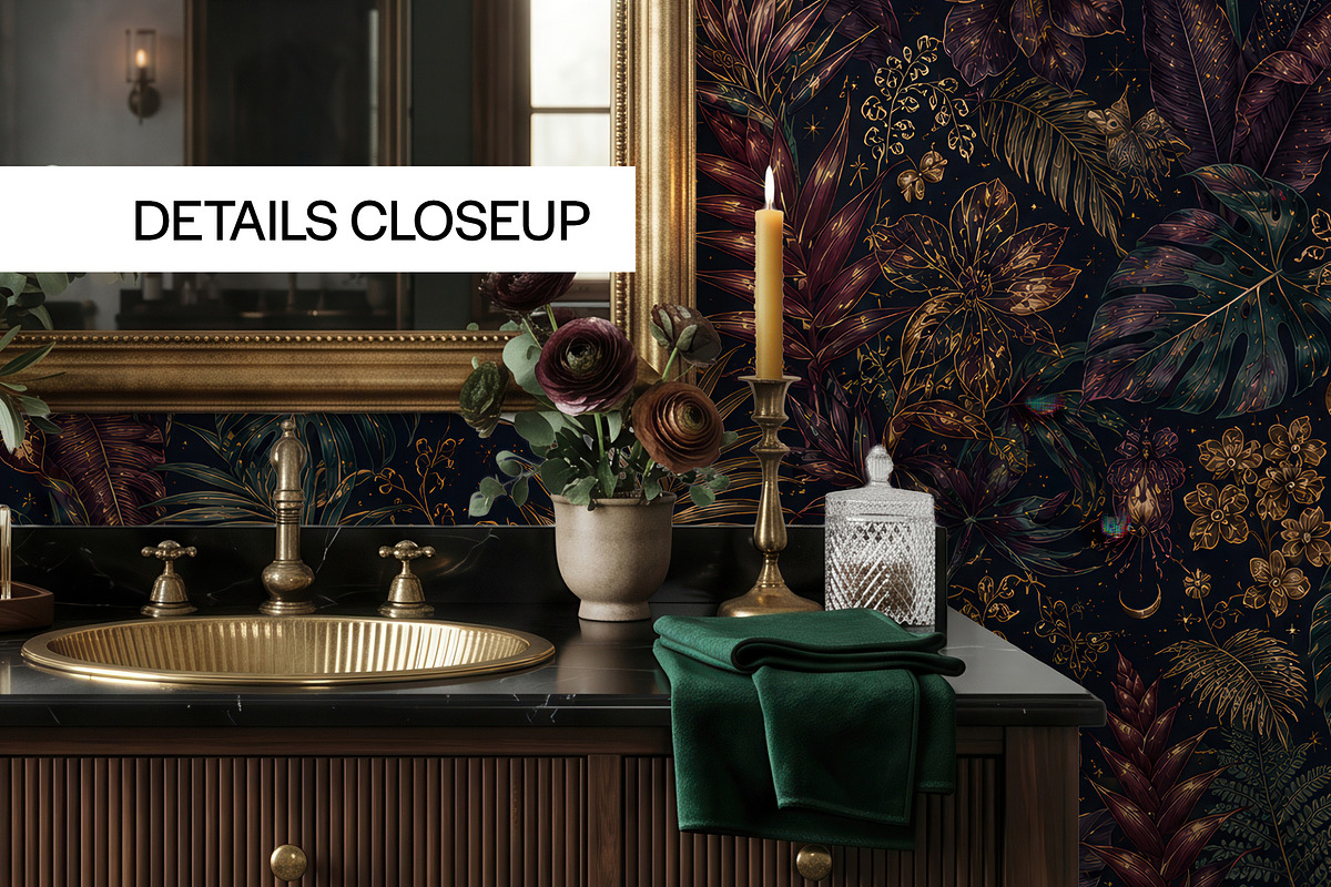 Dark Maximalist Wallpaper Mockup, a Household Mockup by 1001 mockups (Photo 5 of 10)