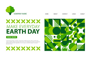 Earth Day landing page, environment, a Decorative Illustration by Buch&Bee