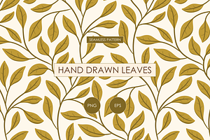 Climbing Leaves Seamless Pattern