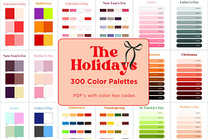 The Holiday Color Palette Collection, a Stationery Template by Hell Yeah Designs