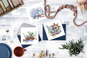 Nautical Seaside Watercolor Set, a Decorative Illustration by BarvArt (Thumbnail 2 of 18)