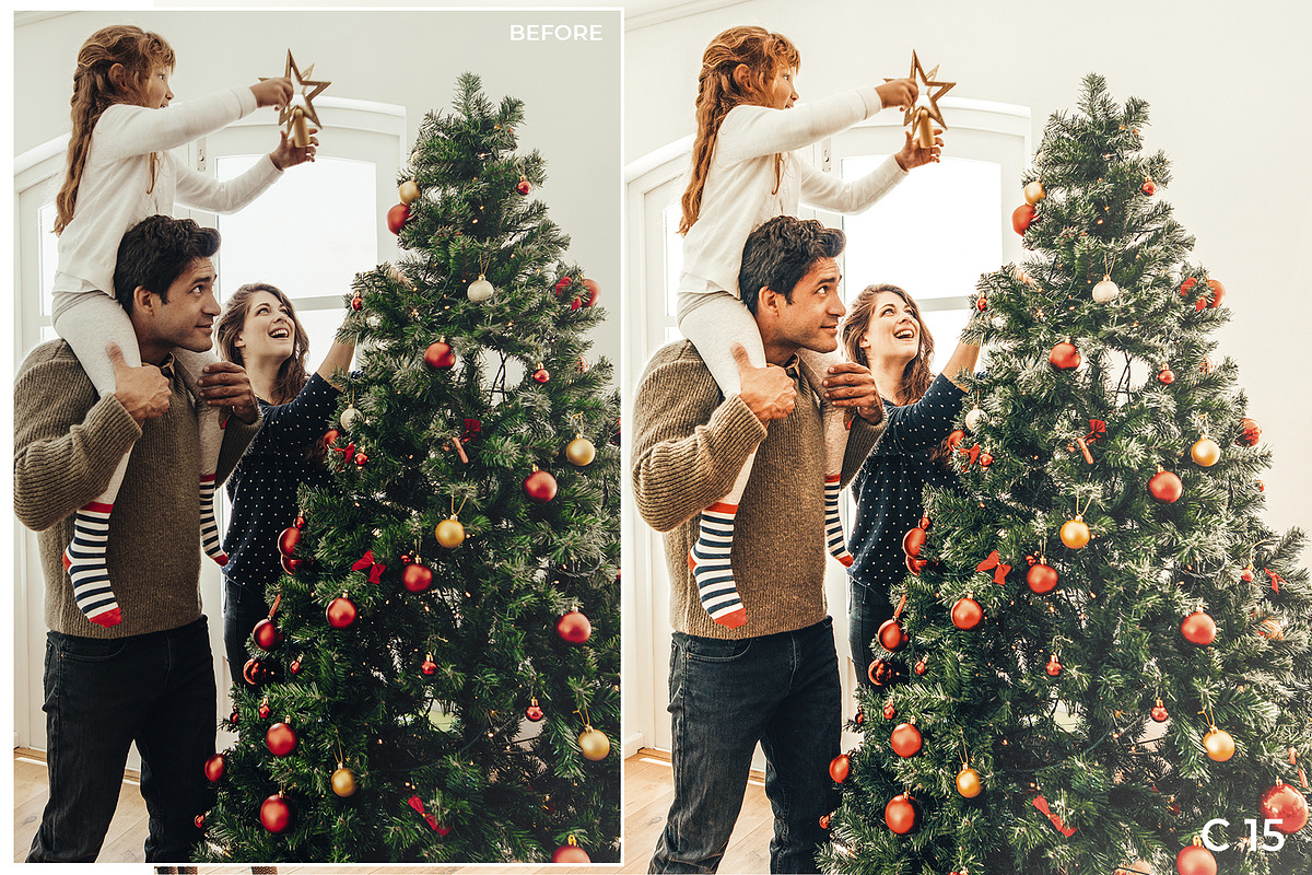 20 Christmas Time Lightroom Presets, an Action Add-On by Olg Store (Photo 2 of 11)