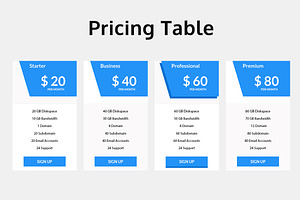 Pricing Table