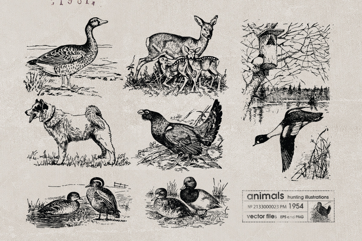 Vintage Bundle 2500+ Free Update, an Animal Illustration by Retro Machine (Photo 168 of 170)