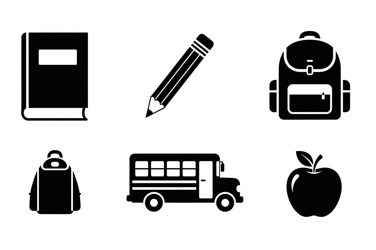 Back To School Silhouette Bundle, an Illustration by Designer_Momina (Photo 8 of 51)