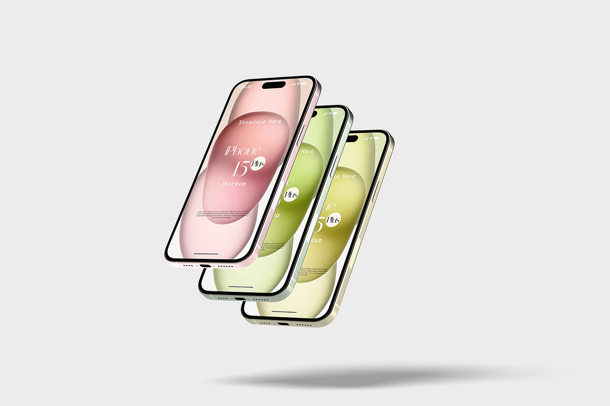 iPhone 15 Plus Mockup, an iPhone Mockup by Graphicbars (Photo 15 of 17)