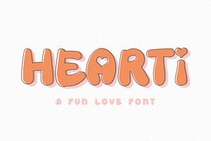 Hearti Retro Bubble Font