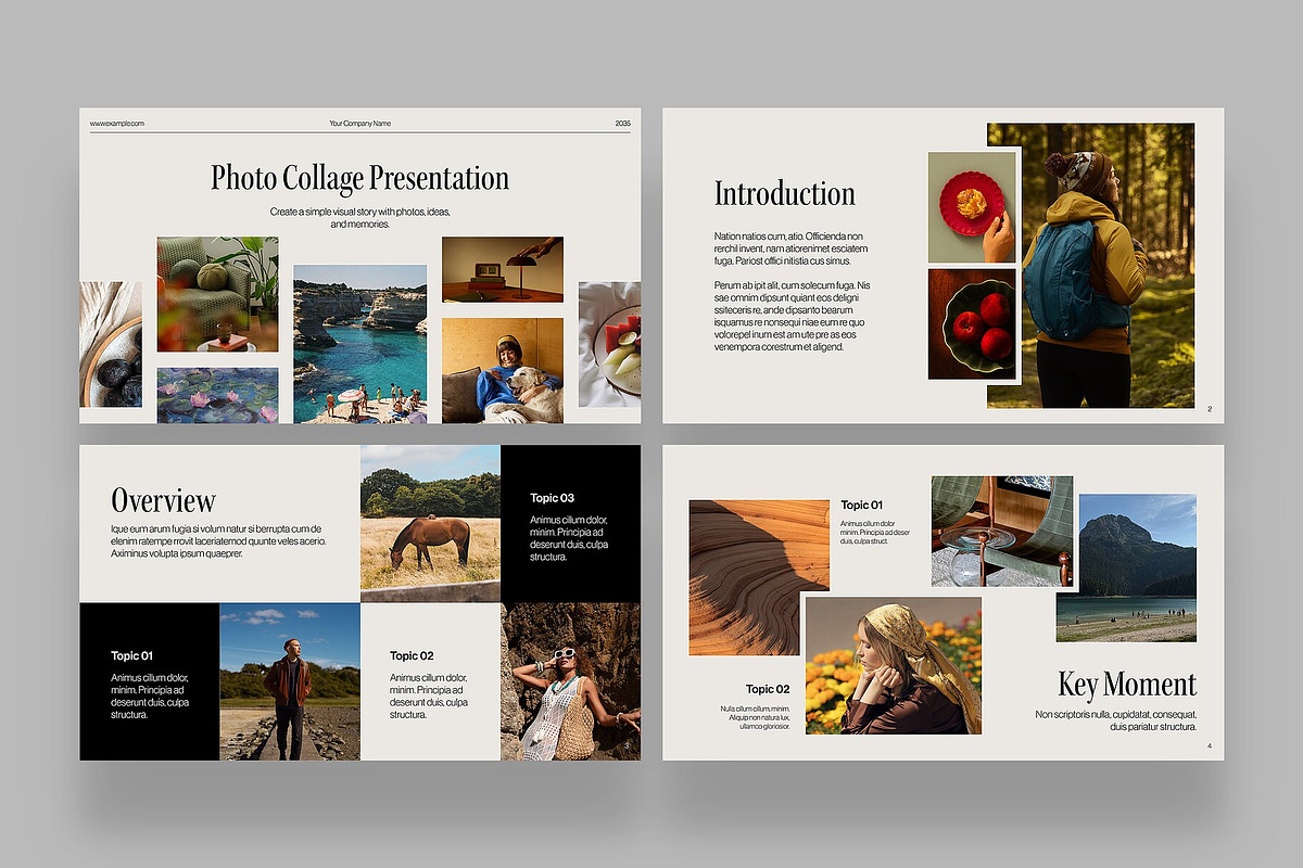 Photo Collage Presentation Template, a Presentation Template by BrandPacks