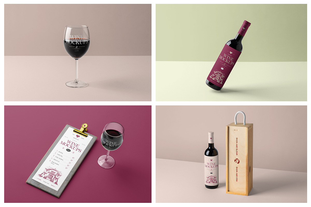Studio Wine Mockups, a Packaging Mockup by Mr.Mockup™ (Photo 7 of 10)