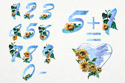 Floral font. Sunflower, a Sans Serif Font by ElliaArt (Thumbnail 5 of 8)